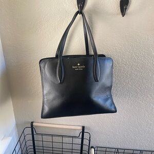 Kate Spade Black Leather Tote Bag